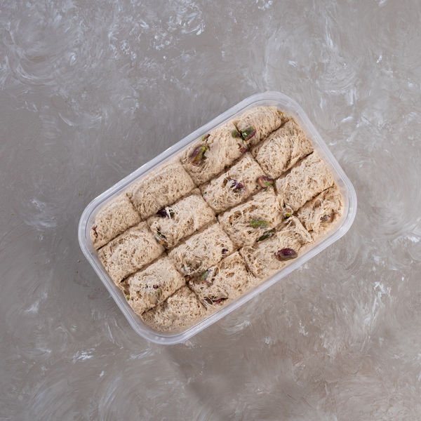 ANTEP FISTIKLI TAHİN HELVASI 500GR. ''BAKLAVA DİLİMLİ''